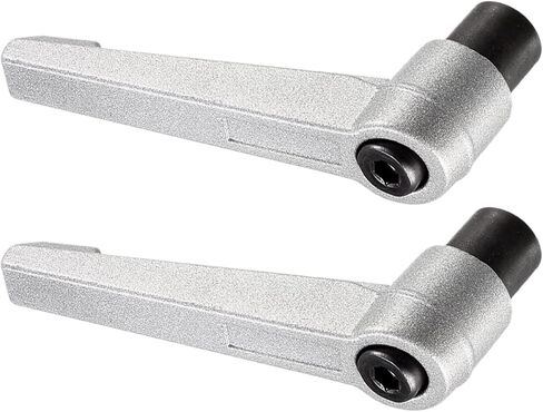 مقبض تثبيت قابل للتعديل من METALLIXITY (M8x72mm) قطعتين، مقبض مستوى سقاطة بزر ضغط أنثى معدني - لمعدات صناعة ماكينات المخرطة، فضي in Saudi Arabia
