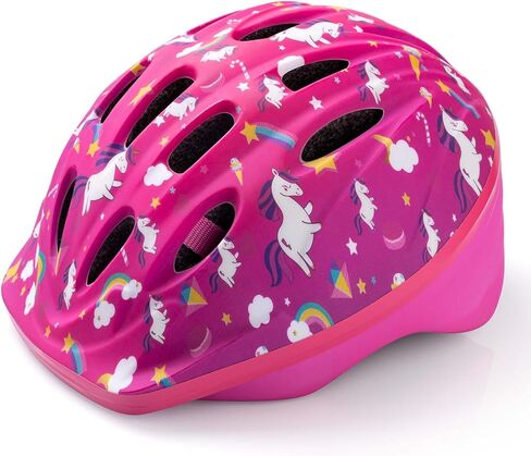 OutdoorMaster Kids Bike Helmet - from Toddler to Youth Sizes - Adjustable Safety Unicorn Helmet for Children (Age 3-15), 14 Vents for Multi-Sport in Kuwait