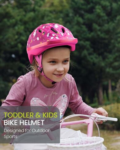OutdoorMaster Kids Bike Helmet - from Toddler to Youth Sizes - Adjustable Safety Unicorn Helmet for Children (Age 3-15), 14 Vents for Multi-Sport in Kuwait