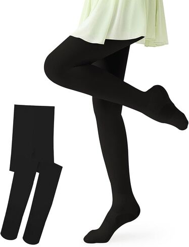 Honeysea Ballet Tights for Girls & Toddler - Ankle Support Girls Dance Tights Elastic Soft Girls Tights for Uniforms, Dresses in Saudi Arabia