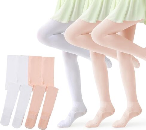 Honeysea Ballet Tights for Girls & Toddler - Ankle Support Girls Dance Tights Elastic Soft Girls Tights for Uniforms, Dresses in Saudi Arabia