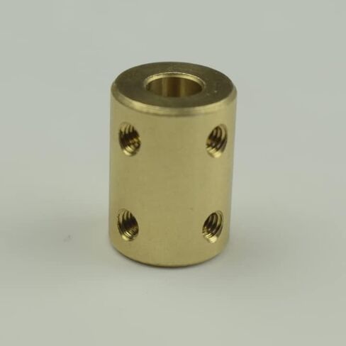 CHANCS Motor Shaft Rigid Brass Sleeve Coupling 7mm to 10mm Bore Rigid Coupling Set Screw Motor Accessories for DIY Parts 2PCS in Saudi Arabia