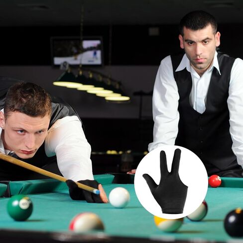Pool Gloves - Pool Gloves Billiards Left Right Hand, Anti Wrinkle, Apply to Shooter Carom Pool Snooker Cue Sports in Kuwait