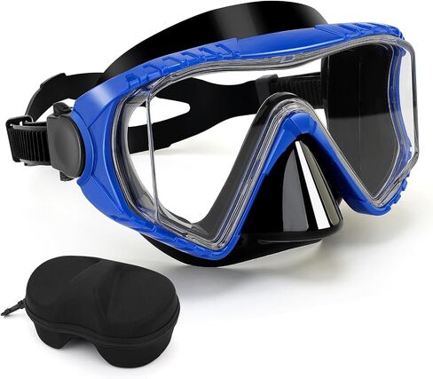 Diving Mask, Snorkel Mask for Adults, Scuba Diving Half Mask, Swimming Goggles with Anti-Fog Impact-Resistant Lens, Waterproof Silicone Nose Cover in Saudi Arabia