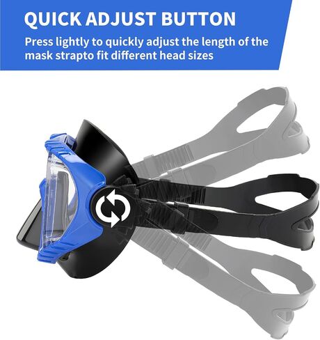Diving Mask, Snorkel Mask for Adults, Scuba Diving Half Mask, Swimming Goggles with Anti-Fog Impact-Resistant Lens, Waterproof Silicone Nose Cover in Saudi Arabia