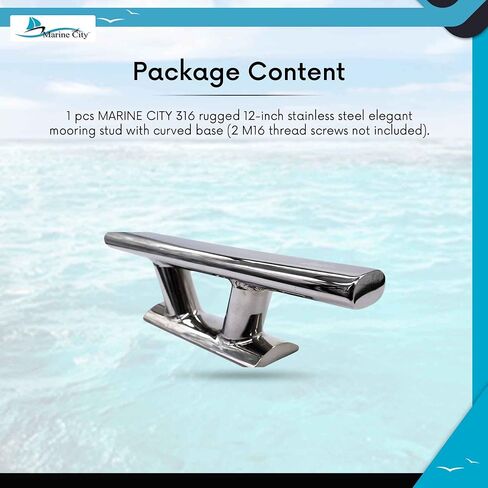 MARINE CITY 316 Stainless Steel Heavy Duty 12 Inches Stylish Mooring Bollard Cleat MC79155063-1 in Saudi Arabia
