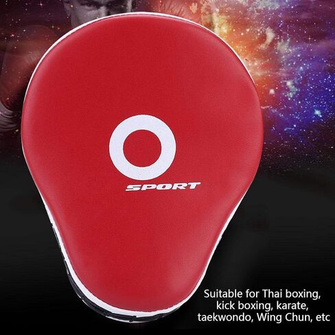 Boxing Punch Focus Mitts, Thickened MMA Boxing Karate Kick Punching Training Target PU Sponge Pad(Red) in Saudi Arabia