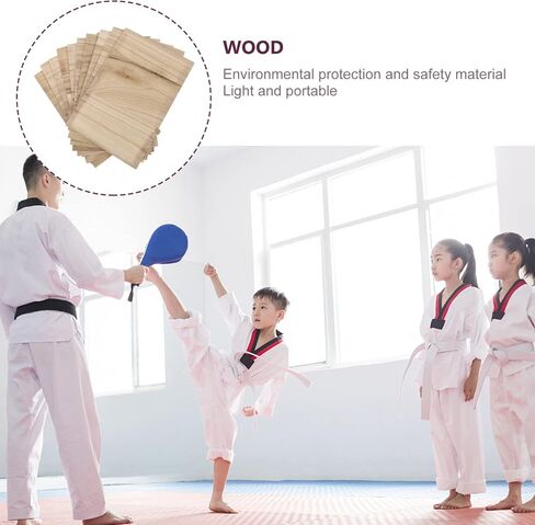 Homoyoyo 10Pcs Karate Breaking Board, Wood Breaking Board, Breakable Taekwondo Breaking Board for Kids& Adults Boxing Equipment in Saudi Arabia