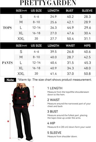 PRETTYGARDEN Women Fall 2 Piece Outfits Sweatsuits Quarter Button Long Sleeve Sweatshirt Wide Leg Pants Tracksuit Lounge Sets in Saudi Arabia