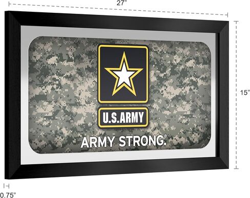 Wall Mirror - Ready-to-Hang United States Army Digital Camo Black Framed Rectangle Mirror - for Pub, Game Room, Garage or Home Bar by Trademark Gameroom in Saudi Arabia