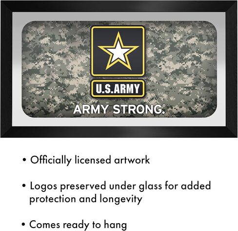 Wall Mirror - Ready-to-Hang United States Army Digital Camo Black Framed Rectangle Mirror - for Pub, Game Room, Garage or Home Bar by Trademark Gameroom in Saudi Arabia