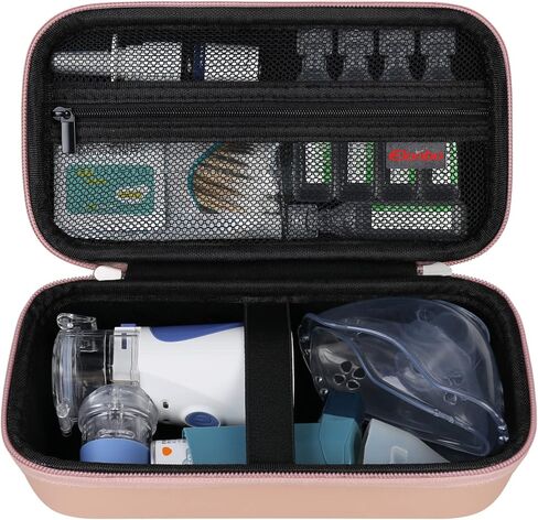 Elonbo Carrying Case for Portable Handheld Inhaler Nebulizer Machine for Adults and Kids, Asthma Inhaler Travel Case, Handheld Mesh Atomizer Machine Holder, Inhaler Spacer Bag, Purple in Saudi Arabia