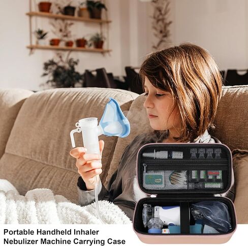 Elonbo Carrying Case for Portable Handheld Inhaler Nebulizer Machine for Adults and Kids, Asthma Inhaler Travel Case, Handheld Mesh Atomizer Machine Holder, Inhaler Spacer Bag, Purple in Saudi Arabia