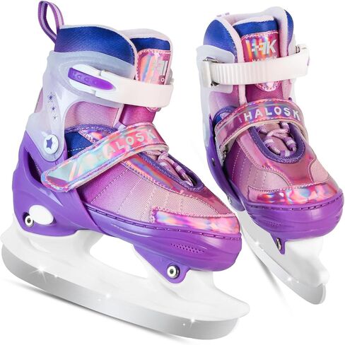 Girls Adjustable Ice Skates for Youth Women, Kids Hockey Skates for Outdoor and Rink, Soft and Comfortable Lining Ice Skating Shoes in Saudi Arabia