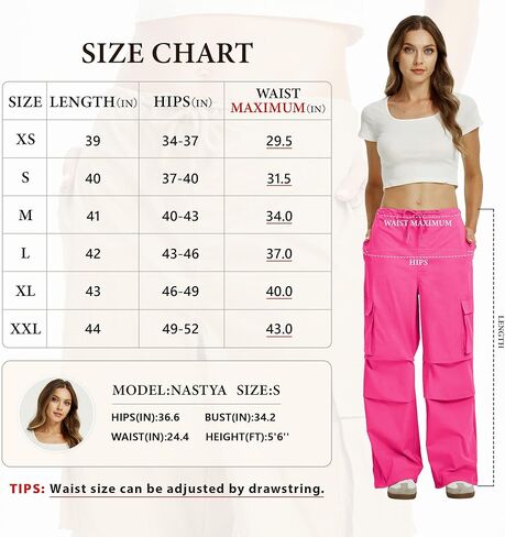 السراويل البضائع النساء السراويل المظلة منخفضة الخصر مع جيوب فضفاضة فضفاضة سراويل للتسلق ملابس Y2K in Kuwait