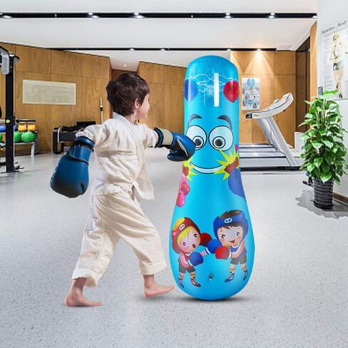 Punching Bag for Kids Boxing Dummy Inflatable Cool Fun Toys for Boys Sports Gifts Outdoor Activities Yard Games in Saudi Arabia