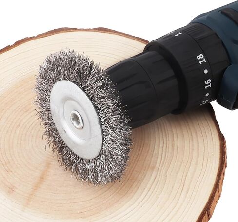 9 قطع فرشاة سلكية لمجموعة المثقاب، ساق سداسية 1/4 بوصة، 0.012 بوصة من الكربون الخشن السرعة القصوى 4500 دورة في الدقيقة من الفولاذ 7 أحجام ملحق فرشاة سلك الحفر لإزالة الطلاء والصدأ in Kuwait