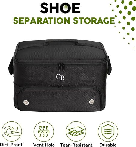 Odor-Absorbing 2-Layer Large Golf Trunk Organizer with Activated Carbon Fabric - Water-Resistant Golf Shoe Bag for Shoes Balls Tees Clothes Gloves Golf Accessories, Fathers Day Dad Gifts for Men in Saudi Arabia