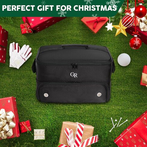 Odor-Absorbing 2-Layer Large Golf Trunk Organizer with Activated Carbon Fabric - Water-Resistant Golf Shoe Bag for Shoes Balls Tees Clothes Gloves Golf Accessories, Fathers Day Dad Gifts for Men in Saudi Arabia