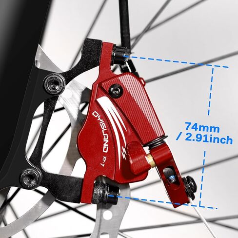 XT-7 Hydraulic Disc Brakes Calipers,Line Pulling/Cable Actuated Front & Rear Brake Calipers for MTB/Mountain/Road Bike/E-Bike. in Saudi Arabia