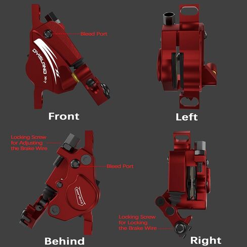 XT-7 Hydraulic Disc Brakes Calipers,Line Pulling/Cable Actuated Front & Rear Brake Calipers for MTB/Mountain/Road Bike/E-Bike. in Saudi Arabia