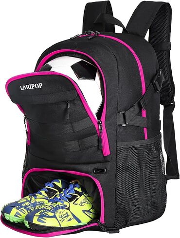 Large Soccer Bag- Youth Soccer Backpack & Bags for Basketball, Volleyball Bag Separate Cleat Shoe and Ball Compartment. in Kuwait