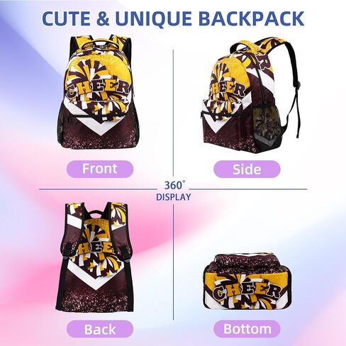 Cheer Backpack for Cheerleaders, Cheerleader Backpack for Women, Cheerleading Gifts for Teams (Blue&Red) in Saudi Arabia