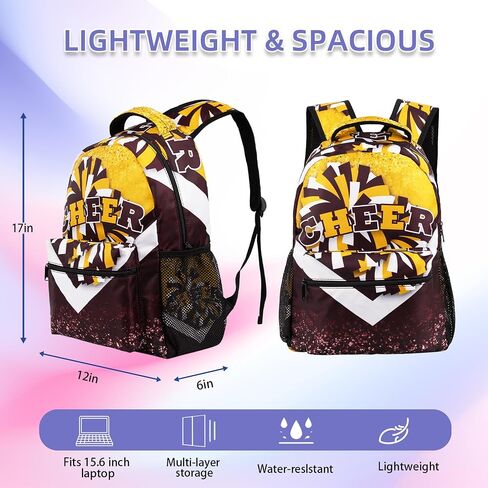 Cheer Backpack for Cheerleaders, Cheerleader Backpack for Women, Cheerleading Gifts for Teams (Blue&Red) in Saudi Arabia
