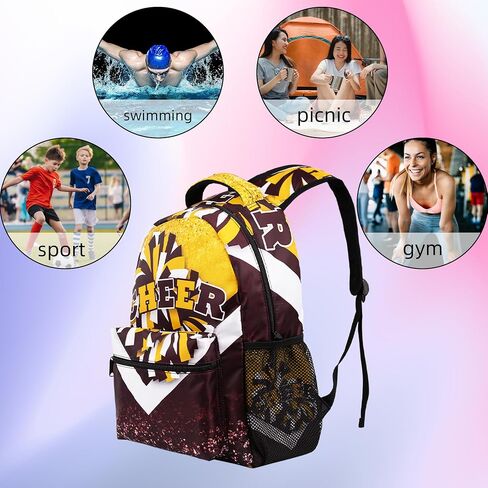 Cheer Backpack for Cheerleaders, Cheerleader Backpack for Women, Cheerleading Gifts for Teams (Blue&Red) in Saudi Arabia