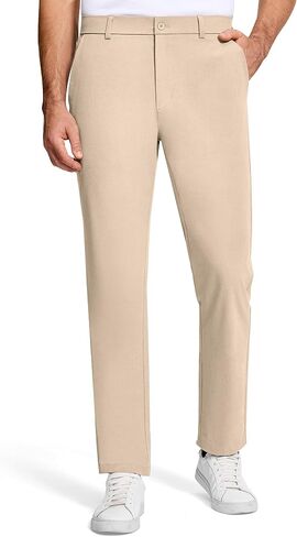 Mens Golf Pants 31" Inseam Stretch Slim Fit Dress Work Casual Pants Quick Dry Lightweight with 5 Pockets in Saudi Arabia