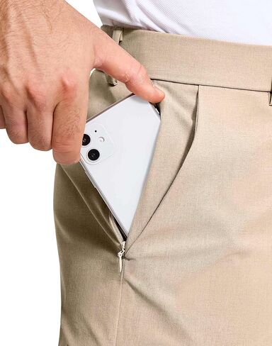 Mens Golf Pants 31" Inseam Stretch Slim Fit Dress Work Casual Pants Quick Dry Lightweight with 5 Pockets in Saudi Arabia