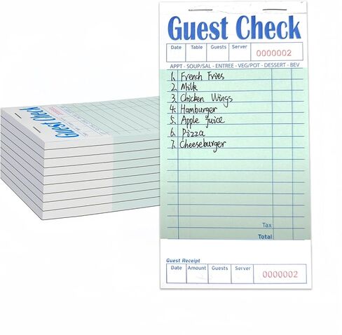 4 Pack Pink Guest Checks Books for Servers, Server Note Pads, Waiter Checkbook, Waitress Notepad for Restaurants Supplies, Order Pad Paper Checks 50 Sheets/Pack, 200 Total Tickets in Saudi Arabia