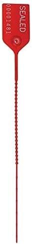BankSupplies Tamper Evident Value Security Seals | Red | Pack of 100 | 18 lb. Break Strength | Security Zip Ties | Heavy-Duty Construction | Fire Extinguishers, First Aid Kit, Luggage & Storage in Saudi Arabia