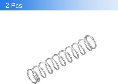 uxcell 2Pcs Compression Springs, 0.7mm Wire Diameter x 7mm OD x 30mm Length 304 Stainless Steel Extension Spring Ballpoint Pen Pressure Springs for Shop Home Repairs, Silver in Saudi Arabia