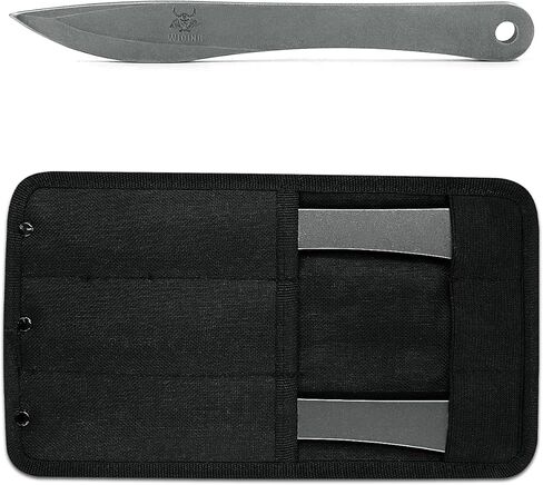 مجموعة رمي 9.4 بوصة، رمح رمي كامل، من الفولاذ المقاوم للصدأ مع مجموعة رمي غمد من النايلون للمنافسة والترفيه - 9 عبوات in Kuwait