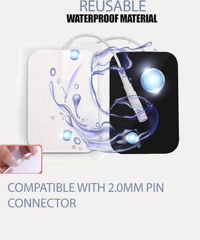 وسادات بديلة عالمية لرقع القطب الكهربائي مع أداء ذاتي اللصق لوحدة العشرات المتوافقة مع موصل دبوس 2.0 مم، 20 قطعة/حقيبة (4 سم × 4 سم) in Kuwait