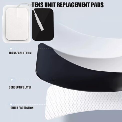 وسادات بديلة عالمية لرقع القطب الكهربائي مع أداء ذاتي اللصق لوحدة العشرات المتوافقة مع موصل دبوس 2.0 مم، 20 قطعة/حقيبة (4 سم × 4 سم) in Kuwait