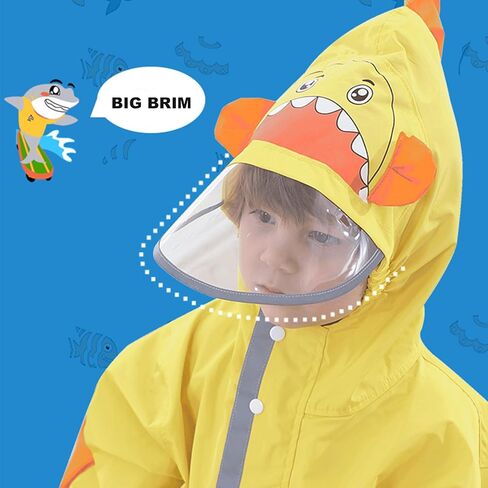 Kids Raincoats Waterproof Rain Jacket Cartoon Children Toddler Rain Wear Hooded Rain Poncho Reusable Rainwear in Saudi Arabia
