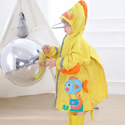 Kids Raincoats Waterproof Rain Jacket Cartoon Children Toddler Rain Wear Hooded Rain Poncho Reusable Rainwear in Saudi Arabia