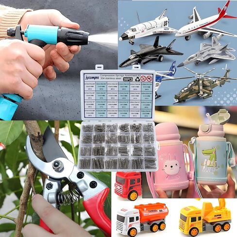مجموعة متنوعة من النوابض الضاغطة الصغيرة 240 قطعة، 15 أحجام مختلفة 304 نوابض من الفولاذ المقاوم للصدأ لمشروع الإصلاحات اليدوية in Saudi Arabia