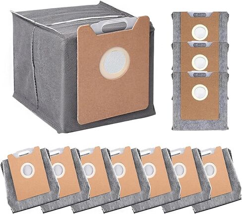10Pcs Dust Bags Replacement Compatible with Clean X10 Pro/ X8/ X8 Pro Auto-Empty Station, Robot Vacuum Dust Bags Accessories Replacement Parts in Saudi Arabia