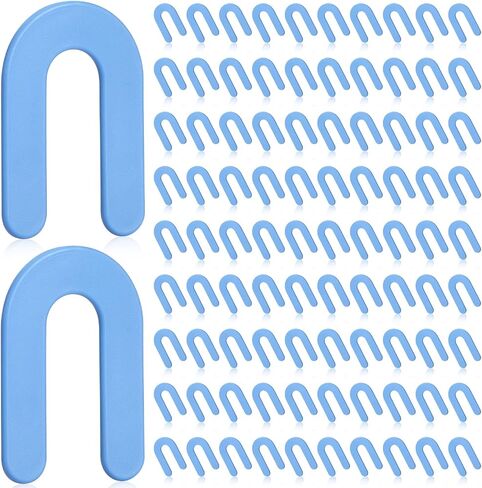 فواصل بلاط رقاقة حدوة الحصان 1/16 بوصة فواصل بلاط على شكل حرف U حشوات بلاستيكية للتسوية، أزرق (300) in Kuwait