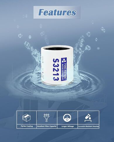 S3213 Fuel Water Separator Filter Assembly, Marine Fuel Filter Compatible with Yamaha Mercury Racor Sierra Suzuki Outboard, Replaces# S3213, 18-17928, 35-809097, 35-60494-1, 18-7932-1 in Saudi Arabia