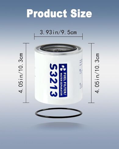 S3213 Fuel Water Separator Filter Assembly, Marine Fuel Filter Compatible with Yamaha Mercury Racor Sierra Suzuki Outboard, Replaces# S3213, 18-17928, 35-809097, 35-60494-1, 18-7932-1 in Saudi Arabia