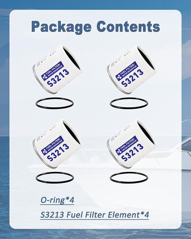 S3213 Fuel Water Separator Filter Assembly, Marine Fuel Filter Compatible with Yamaha Mercury Racor Sierra Suzuki Outboard, Replaces# S3213, 18-17928, 35-809097, 35-60494-1, 18-7932-1 in Saudi Arabia