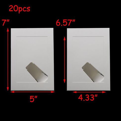 HEVSTIL 20Pcs Paper Photo Frames 4"x6" Kraft Cardboard Picture, Multipurpose DIY Kraft Paper Cardboard Photo Frame DIY Clip Photo Display Holders for Home, Office, Wedding, and Party Decor,White in Saudi Arabia