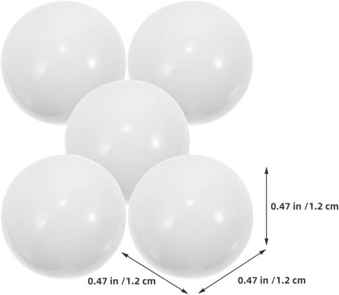 Toyvian 5pcs 12mm Roulette Balls Roulette Wheel Beads Acrylic Roulette Game Beads Replacement Roulette Accessories for 8-12 Inch Roulette Wheel White in Saudi Arabia