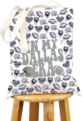 VAMSII In My Dallas Era Tote Bag Dallas Football Gift American Sunday Football Gift For Fans in Kuwait