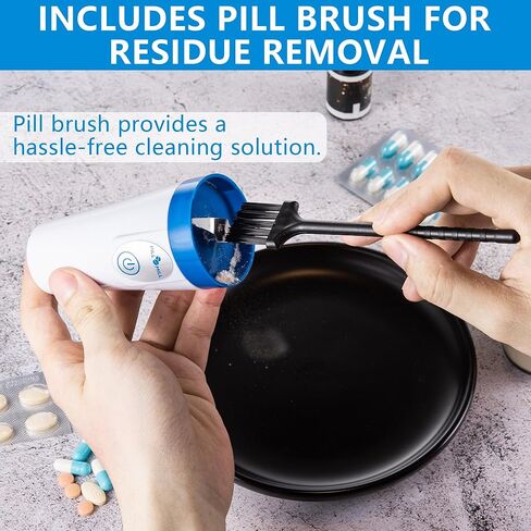 Small Electric Pill Crusher Fine Powder by Pill Mill - Pill Grinder Fine Powder Extremely Fine - Hospital Grade Pill Crusher for Elderly - Electric Pill Grinder for Medicine - Pill Crusher for Pets in Kuwait