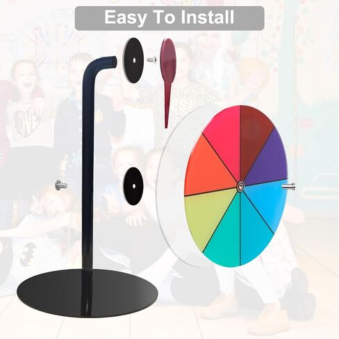 7.8" Spinning Prize Wheel, Spinning Wheel for Prizes with Stand 8 Slots Color Tabletop Roulette with Dry Erase Marker Spinner Wheel of Fortune Spinning Game for Carnival, Tradeshow, Classroom Games in Saudi Arabia